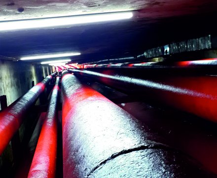 Boru kəmərlərinin keçdiyi yeraltı tuneldə drenaj sisteminin quraşdırılması