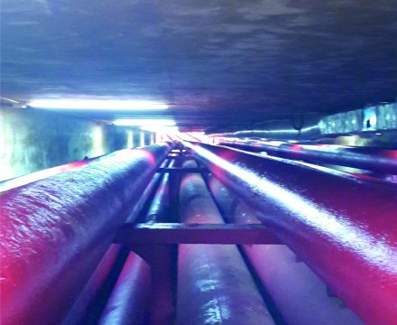 Boru kəmərlərinin keçdiyi yeraltı tuneldə drenaj sisteminin quraşdırılması