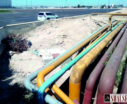 Boru kəmərlərinin keçdiyi yeraltı tuneldə drenaj sisteminin quraşdırılması
