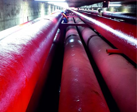 Boru kəmərlərinin keçdiyi yeraltı tuneldə drenaj sisteminin quraşdırılması